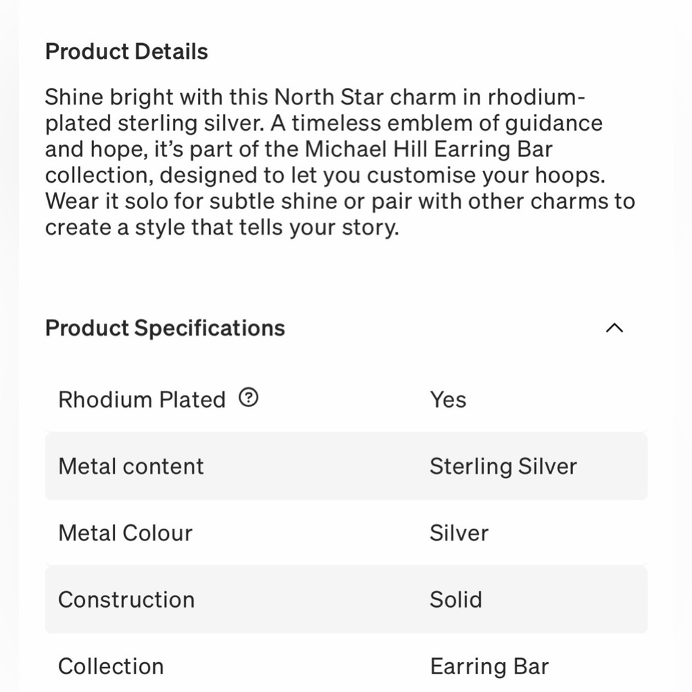 Michael Hill 13.5mm Large Polished Huggie Earrings with North Star charms - Picture 11 of 11